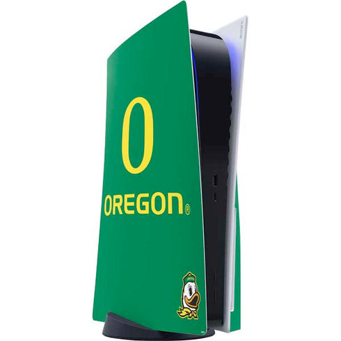 University of Oregon Yellow O with Text PS5 Console Skin