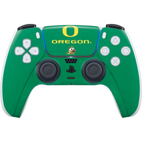 University of Oregon Yellow O with Text PS5 Controller Skin