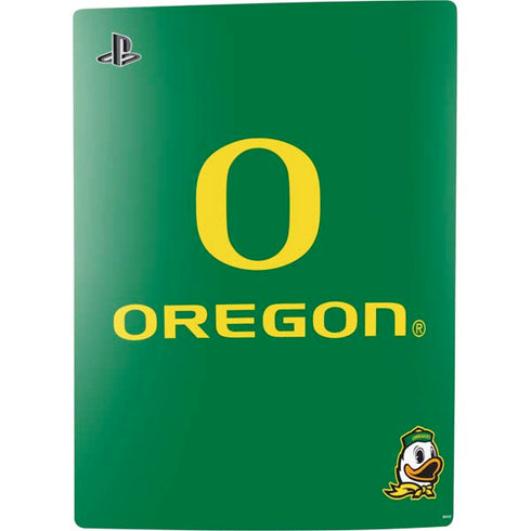 University of Oregon Yellow O with Text PS5 Digital Edition Console Skin