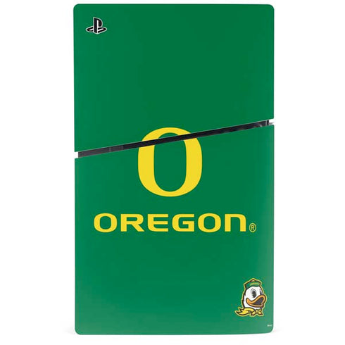 University of Oregon Yellow O with Text PS5 Slim Digital Edition Bundle Skin