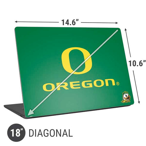University of Oregon Yellow O with Text Universal Laptop 18in (14.6 x 10.6in) Skin