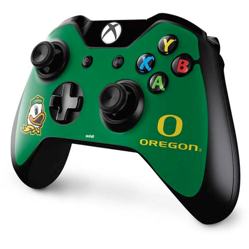 University of Oregon Yellow O with Text Xbox One Controller Skin
