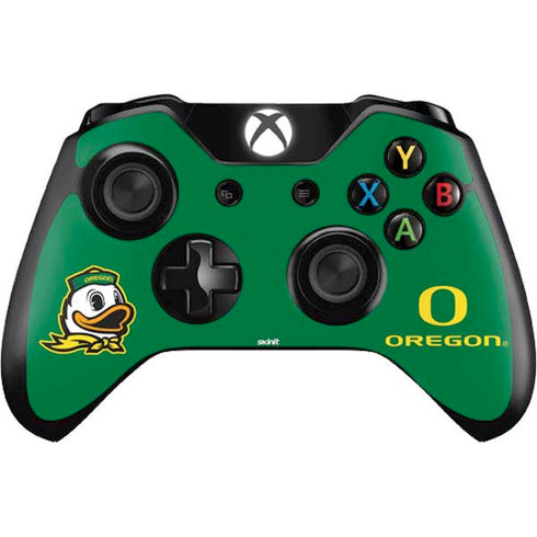 University of Oregon Yellow O with Text Xbox One Controller Skin