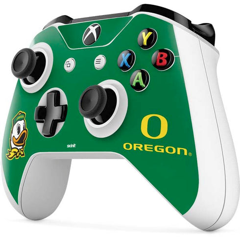 University of Oregon Yellow O with Text Xbox One S Controller Skin