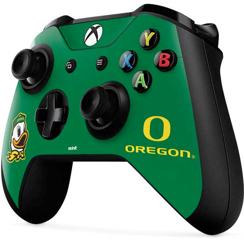 University of Oregon Yellow O with Text Xbox One X Controller Skin