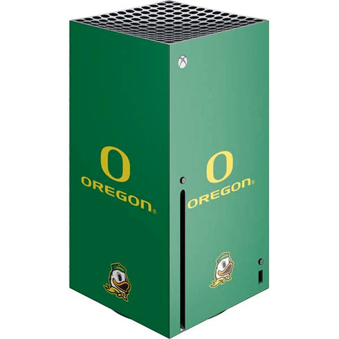 University of Oregon Yellow O with Text Xbox Series X Console Skin