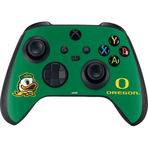 University of Oregon Yellow O with Text Xbox Series X Controller Skin