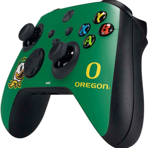 University of Oregon Yellow O with Text Xbox Series X Controller Skin