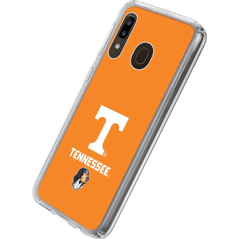 University of Tennessee-Knoxville T Logo on Orange Galaxy A20 Clear Case
