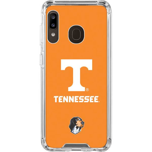 University of Tennessee-Knoxville T Logo on Orange Galaxy A30 Clear Case