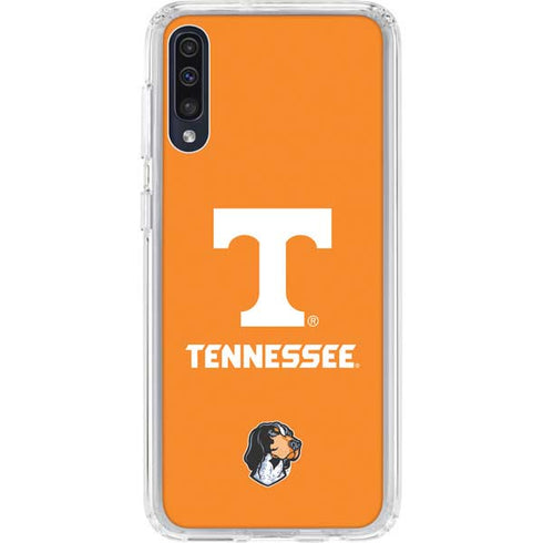 University of Tennessee-Knoxville T Logo on Orange Galaxy A50 Clear Case