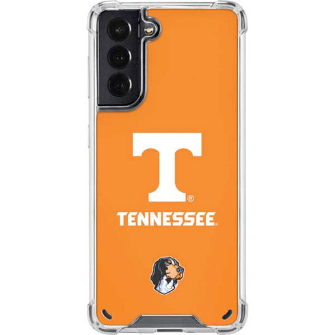 University of Tennessee-Knoxville T Logo on Orange Galaxy S21 5G Clear Case