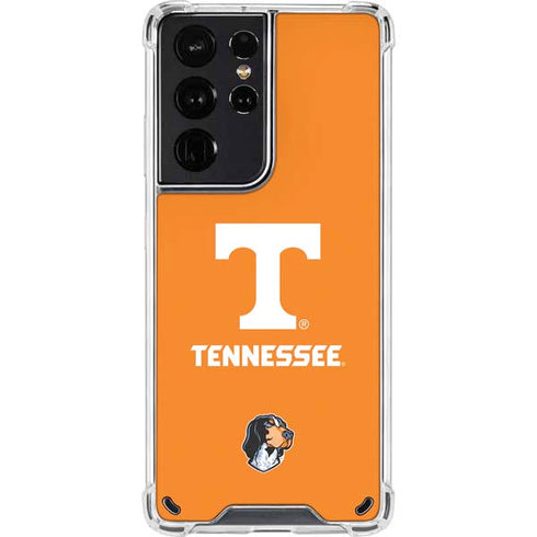 University of Tennessee-Knoxville T Logo on Orange Galaxy S21 Ultra 5G Clear Case
