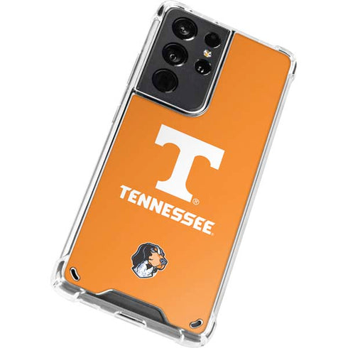 University of Tennessee-Knoxville T Logo on Orange Galaxy S21 Ultra 5G Clear Case
