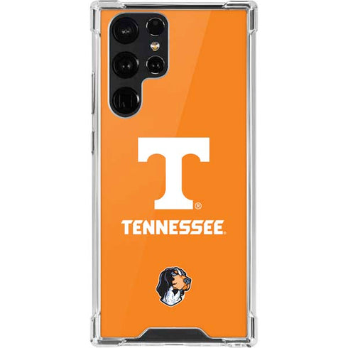 University of Tennessee-Knoxville T Logo on Orange Galaxy S22 Ultra Clear Case