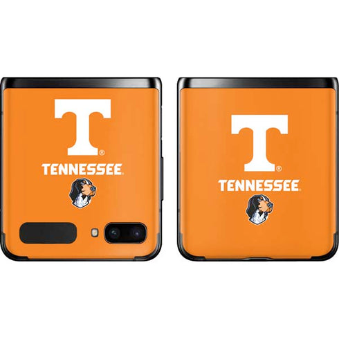 University of Tennessee-Knoxville T Logo on Orange Galaxy Z Flip Skin