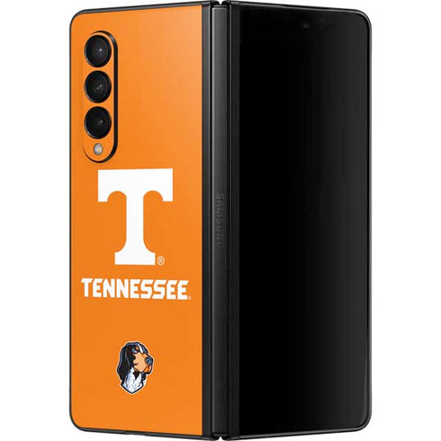University of Tennessee-Knoxville T Logo on Orange Galaxy Z Fold3 5G Skin