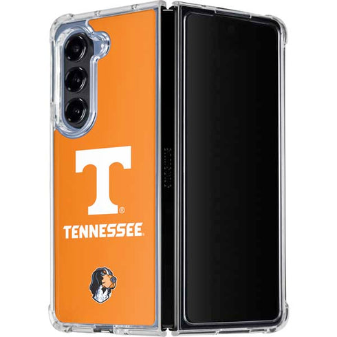 University of Tennessee-Knoxville T Logo on Orange Galaxy Z Fold5 5G Clear Case