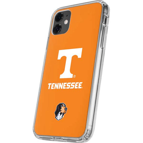 University of Tennessee-Knoxville T Logo on Orange iPhone 11 Clear Case