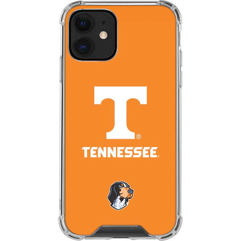 University of Tennessee-Knoxville T Logo on Orange iPhone 12 Clear Case