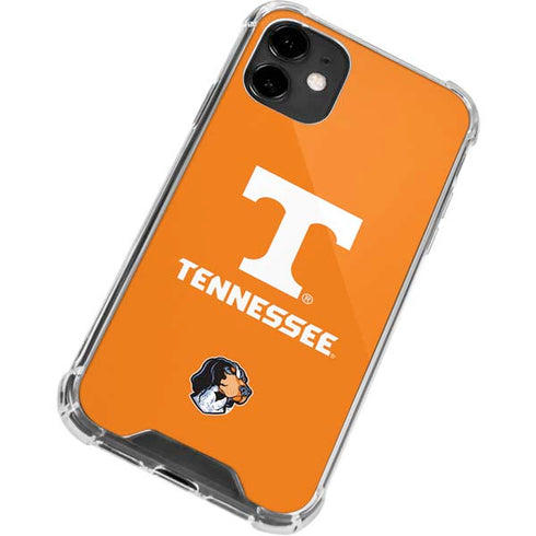 University of Tennessee-Knoxville T Logo on Orange iPhone 12 Clear Case