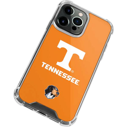 University of Tennessee-Knoxville T Logo on Orange iPhone 13 Pro Max Clear Case