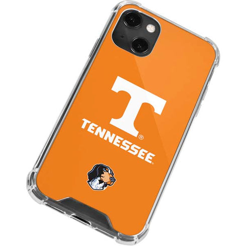 University of Tennessee-Knoxville T Logo on Orange iPhone 14 Plus Clear Case