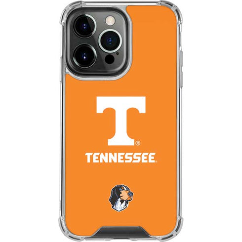 University of Tennessee-Knoxville T Logo on Orange iPhone 14 Pro Clear Case