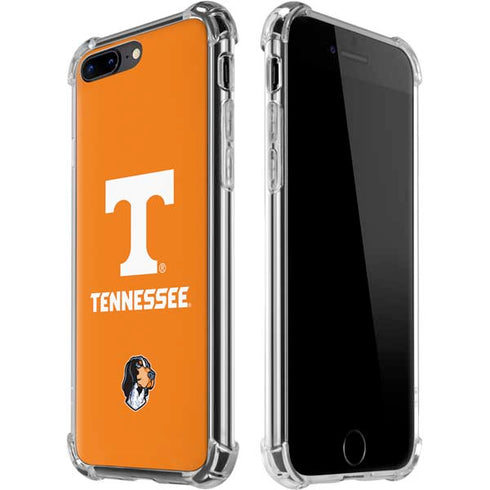 University of Tennessee-Knoxville T Logo on Orange iPhone 7/8 Plus Clear Case