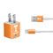 University of Tennessee-Knoxville T Logo on Orange iPhone Charger (5W USB) Skin