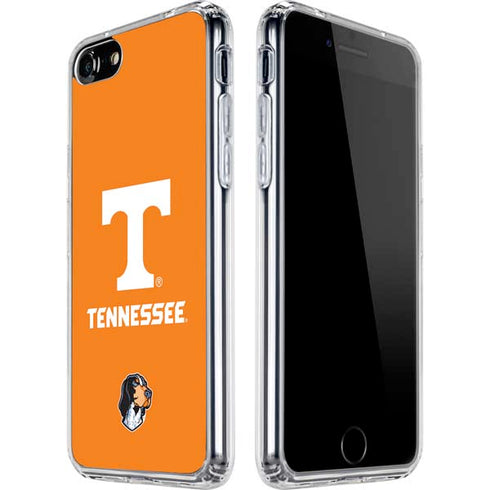 University of Tennessee-Knoxville T Logo on Orange iPhone SE (2nd & 3rd Gen) Clear Case