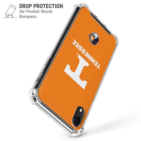 University of Tennessee-Knoxville T Logo on Orange iPhone XR Clear Case