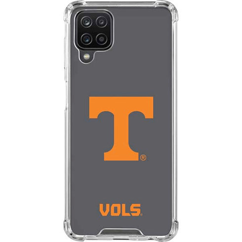 University of Tennessee-Knoxville T Logo Vols on Gray Galaxy A12 Clear Case