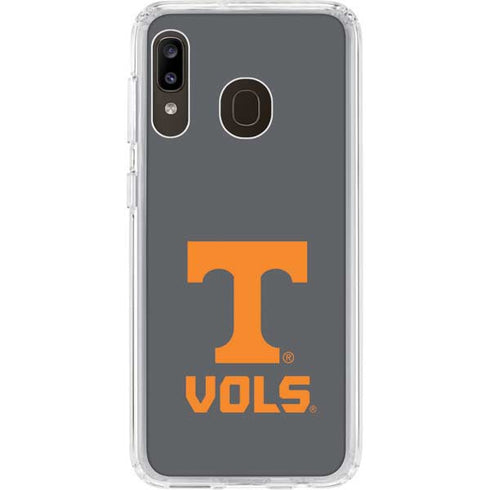 University of Tennessee-Knoxville T Logo Vols on Gray Galaxy A20 Clear Case