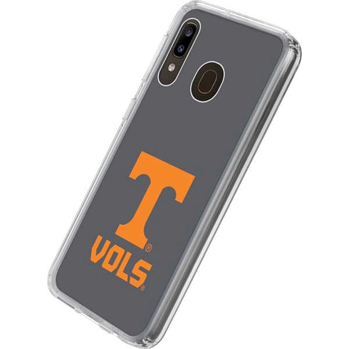 University of Tennessee-Knoxville T Logo Vols on Gray Galaxy A20 Clear Case