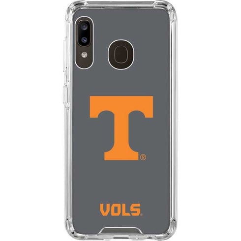 University of Tennessee-Knoxville T Logo Vols on Gray Galaxy A30 Clear Case