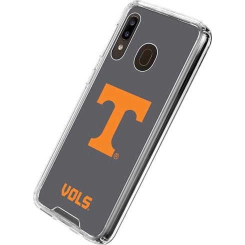 University of Tennessee-Knoxville T Logo Vols on Gray Galaxy A30 Clear Case