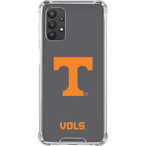 University of Tennessee-Knoxville T Logo Vols on Gray Galaxy A32 5G Clear Case