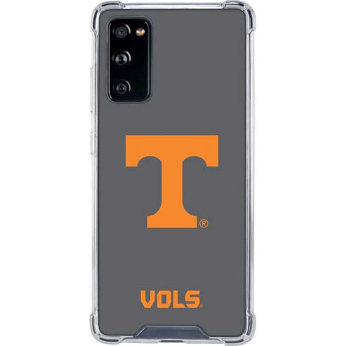 University of Tennessee-Knoxville T Logo Vols on Gray Galaxy S20 FE Clear Case