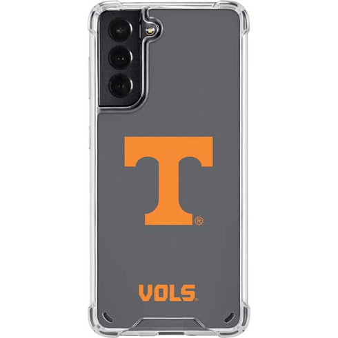 University of Tennessee-Knoxville T Logo Vols on Gray Galaxy S21 5G Clear Case