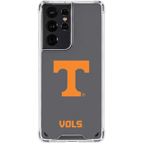 University of Tennessee-Knoxville T Logo Vols on Gray Galaxy S21 Ultra 5G Clear Case