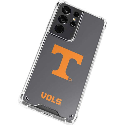 University of Tennessee-Knoxville T Logo Vols on Gray Galaxy S21 Ultra 5G Clear Case