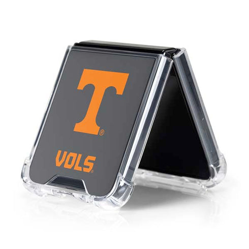 University of Tennessee-Knoxville T Logo Vols on Gray Galaxy Z Flip5 5G Clear Case