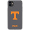 University of Tennessee-Knoxville T Logo Vols on Gray iPhone 11 Clear Case