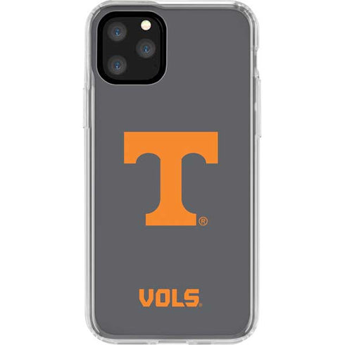 University of Tennessee-Knoxville T Logo Vols on Gray iPhone 11 Pro Clear Case