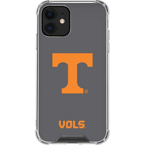 University of Tennessee-Knoxville T Logo Vols on Gray iPhone 12 Clear Case