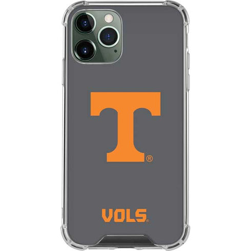 University of Tennessee-Knoxville T Logo Vols on Gray iPhone 12 Pro Clear Case