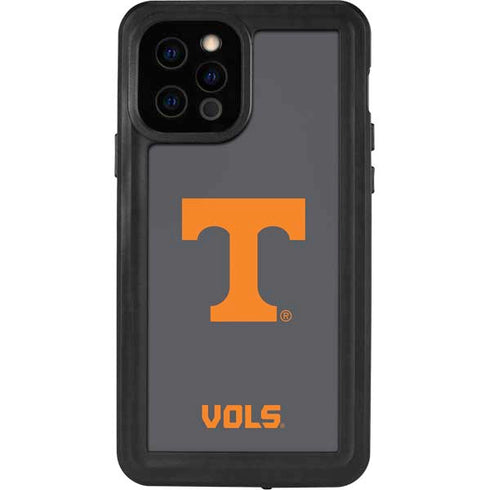 University of Tennessee-Knoxville T Logo Vols on Gray iPhone 12 Pro Waterproof Case