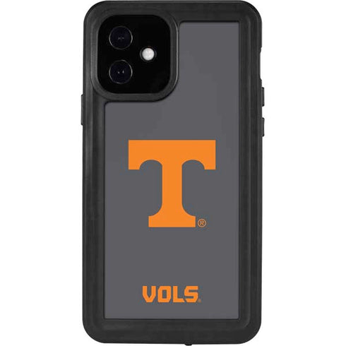 University of Tennessee-Knoxville T Logo Vols on Gray iPhone 12 Waterproof Case