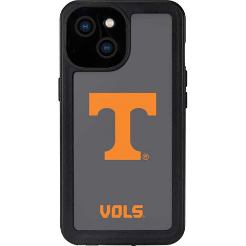 University of Tennessee-Knoxville T Logo Vols on Gray iPhone 13 Mini Waterproof Case